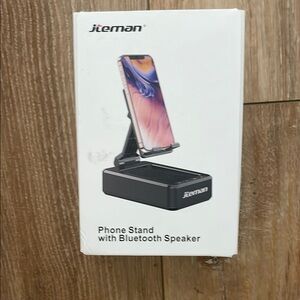 Jetman Phone Stand with Bluetooth Speaker - Black